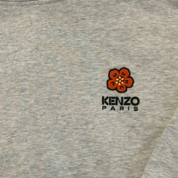 Kenzo Men’s Light Gray Sweatshirt with Label